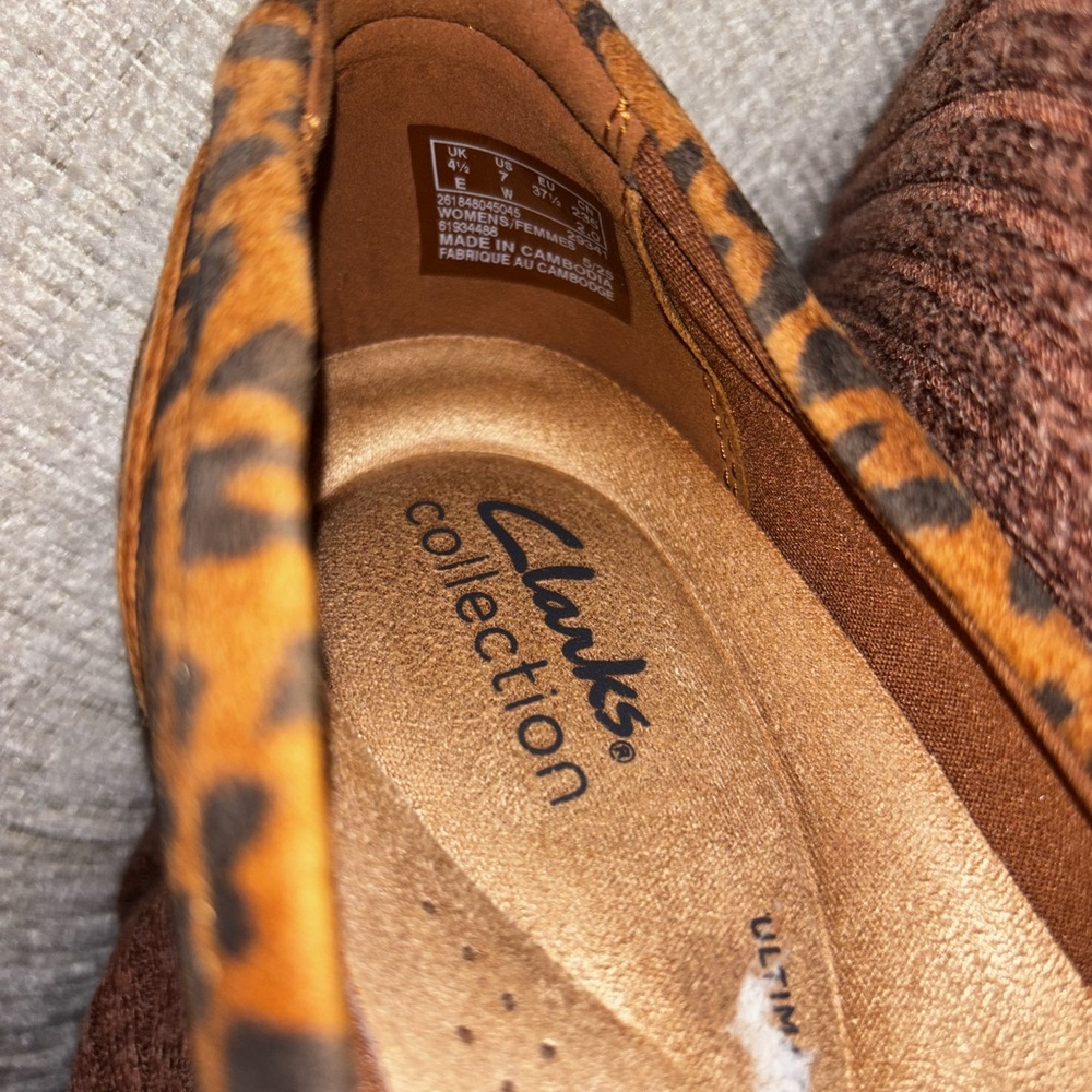 Clarks Collection Leopard Print Platform Loafers … - image 4